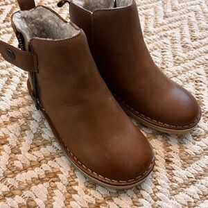 Young Soles Brown Ankle Boots with Fur Lining